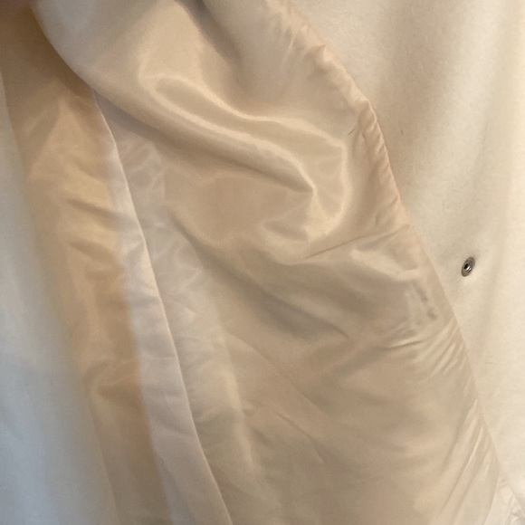 French Connection White Floral Rose Print Oversized Coat Size 4 - Picture 9 of 13